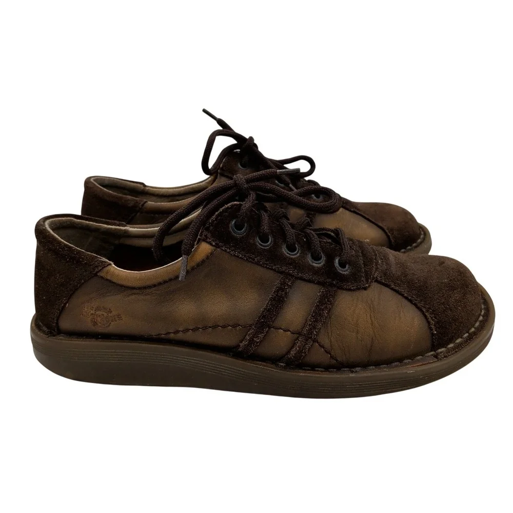 Dr Martens 8A71 Mens Brown Leather Suede Oxford Shoes Made in Portugal Size 8